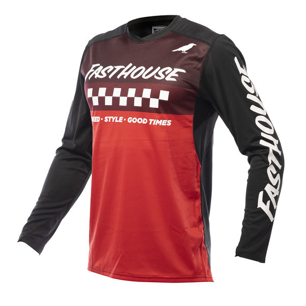 Fasthouse Elrod Long Sleeve Jersey Black/Red click to zoom image