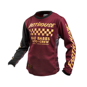 Fasthouse Girl's Grindhouse Golden Crew Long Sleeve Jersey Maroon 