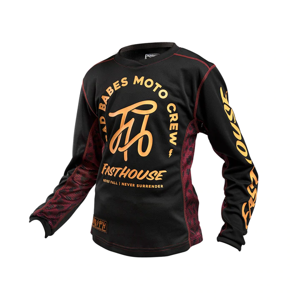 Fasthouse Girl's Grindhouse Golden Script Long Sleeve Jersey Black click to zoom image
