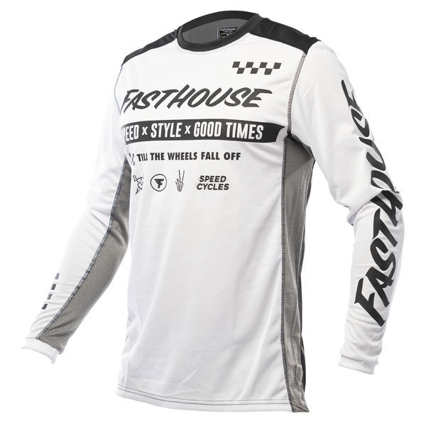 Fasthouse Grindhouse Domingo Long Sleeve Jersey White click to zoom image