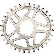 Wolf Tooth Elliptical Direct Mount Chainring for eeWing cranks with 12-speed HG+ Silver / 32T 
