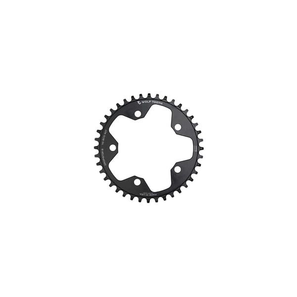 Wolf Tooth 110 BCD Cyclocross and Road Flattop Chainring Black / 40t click to zoom image