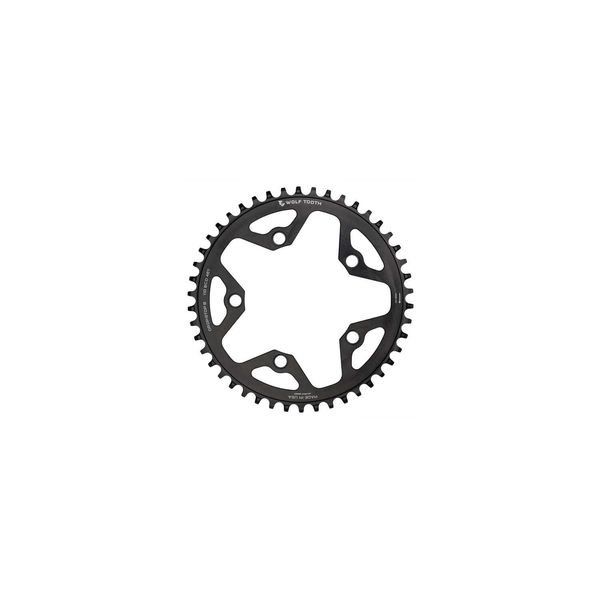 Wolf Tooth 110 BCD Cyclocross and Road Flattop Chainring Black / 44t click to zoom image