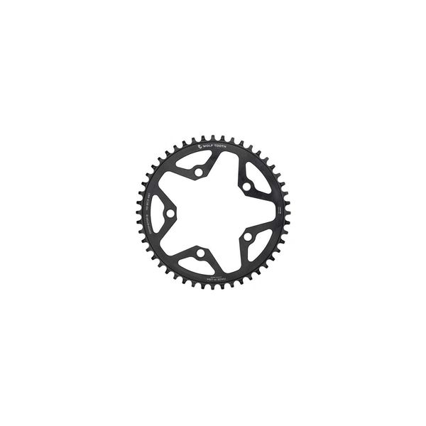 Wolf Tooth 110 BCD Cyclocross and Road Flattop Chainring Black / 48t click to zoom image