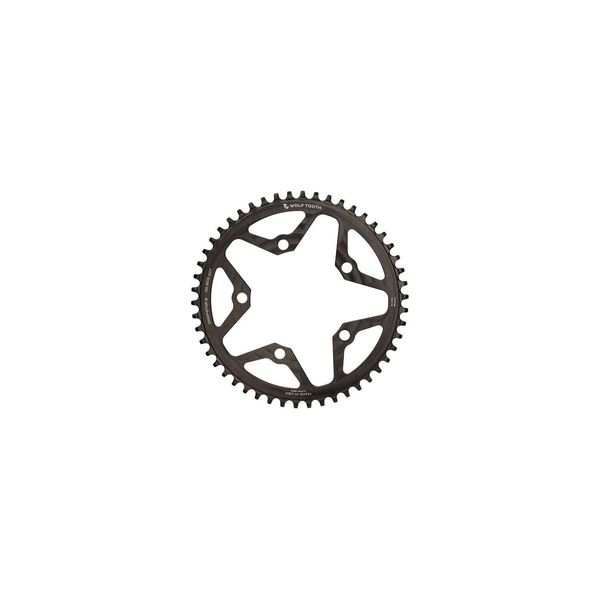 Wolf Tooth 110 BCD Cyclocross and Road Flattop Chainring Black / 50t click to zoom image