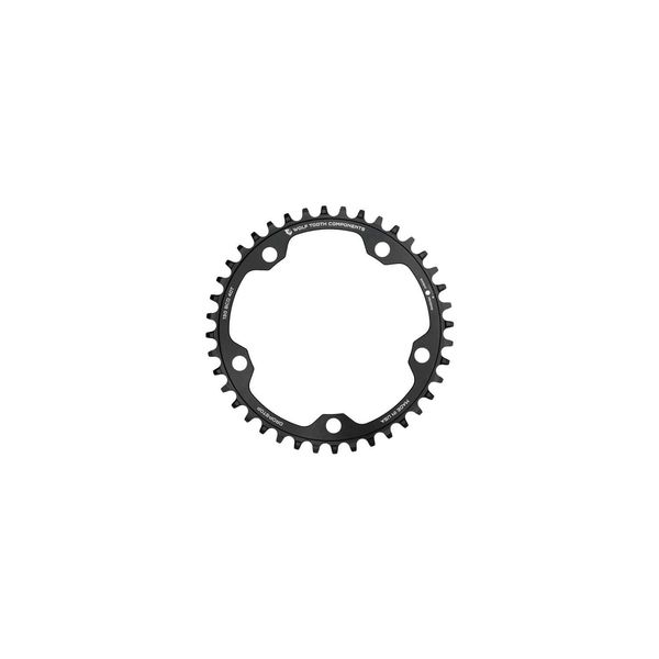 Wolf Tooth 130 BCD Cyclocross Flattop Chainring Black / 38t click to zoom image