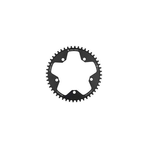 Wolf Tooth 130 BCD Cyclocross Flattop Chainring Black / 48t click to zoom image