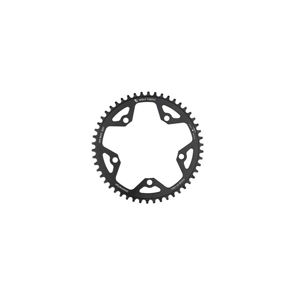 Wolf Tooth 130 BCD Cyclocross Flattop Chainring Black / 50t click to zoom image