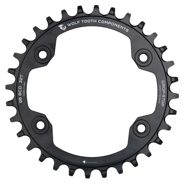 Wolf Tooth 96 BCD Chainring for Shimano Compact Triple Black / 32t click to zoom image
