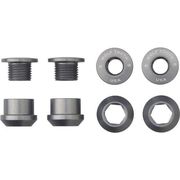 Wolf Tooth Chainring Bolts and Nuts - Set of 4 for 1X M8 x.75 x 4 Grey  click to zoom image
