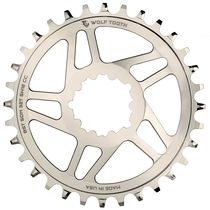 Wolf Tooth Direct Mount Chainring for eeWing cranks with 12-speed HG+ Silver / 34T