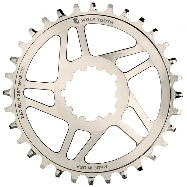 Wolf Tooth Direct Mount Chainring for eeWing cranks with 12-speed HG+ Silver / 34T click to zoom image