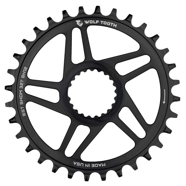 Wolf Tooth Direct Mount Chainring for Shimano Cranks - HG+ Black / 30T Boost click to zoom image