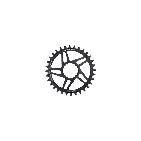 Wolf Tooth Direct Mount Chainring for Race Face Cinch - HG+ Black / 32t Boost Shimano 12 spd click to zoom image