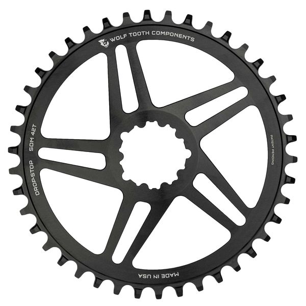 Wolf Tooth Direct Mount Flattop Chainring for SRAM Cranks Black / 42T click to zoom image