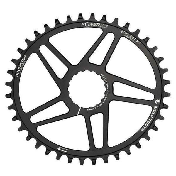 Wolf Tooth Elliptical Direct Mount Chainring for Easton Cinch Flat Top Black / 38t click to zoom image