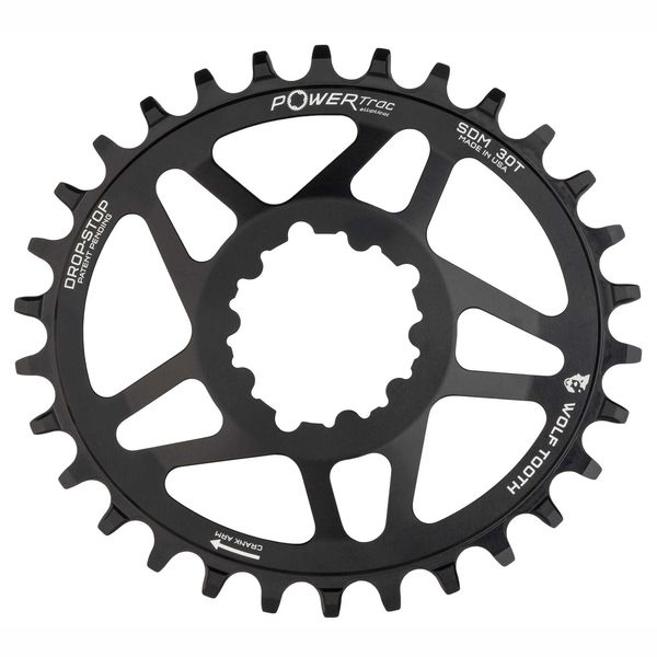 Wolf Tooth Elliptical Direct Mount Chainring for SRAM Cranks Black / 28t Standard click to zoom image