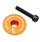 Wolf Tooth Ultralight Stem Cap and Bolt  Orange  click to zoom image
