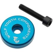 Wolf Tooth Ultralight Stem Cap with Integrated Spacer - 5mm 5mm Blue  click to zoom image