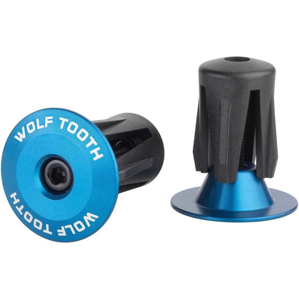 Wolf Tooth Alloy Bar End Plugs Blue / One Size click to zoom image