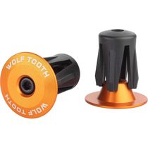 Wolf Tooth Alloy Bar End Plugs Orange / One Size