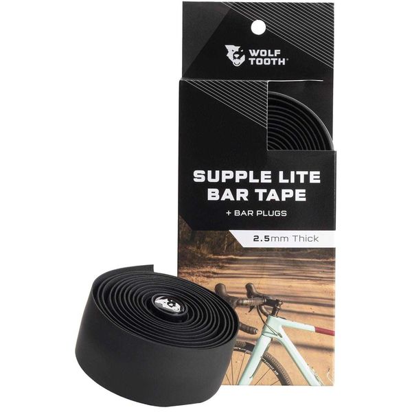 Wolf Tooth Supple Lite Bar Tape Black / 2.5mm x 40mm click to zoom image