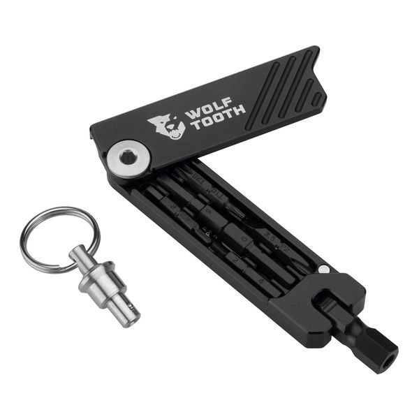 Wolf Tooth 6-Bit Hex Wrench Multi Tool with Keyring Silver / One Size click to zoom image
