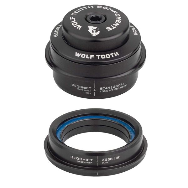 Wolf Tooth Performance Geoshift Angle Headset 2 Degree EC44/28.6 Upper ZS56/40 Lower / Head Tube Length 115-140mm click to zoom image