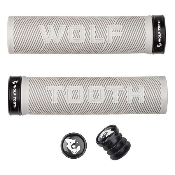 Wolf Tooth Echo Lock-On Grips Grey/Black / One Size click to zoom image