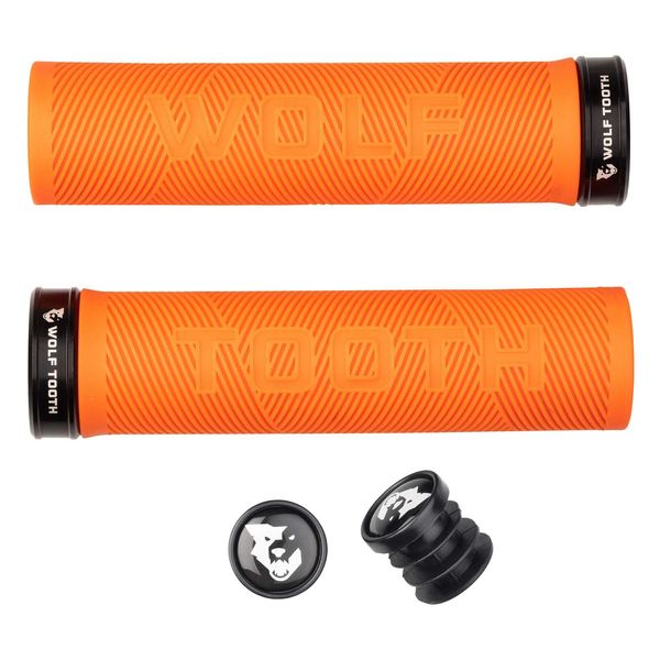 Wolf Tooth Echo Lock-On Grips Orange/Black / One Size click to zoom image