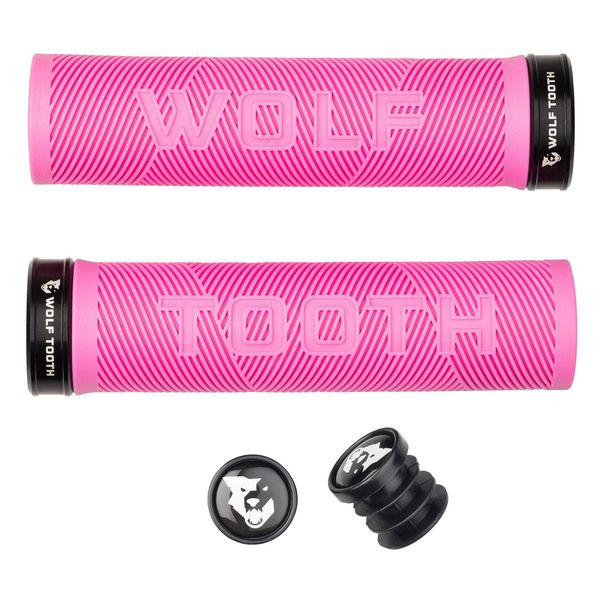 Wolf Tooth Echo Lock-On Grips Pink/Black / One Size click to zoom image