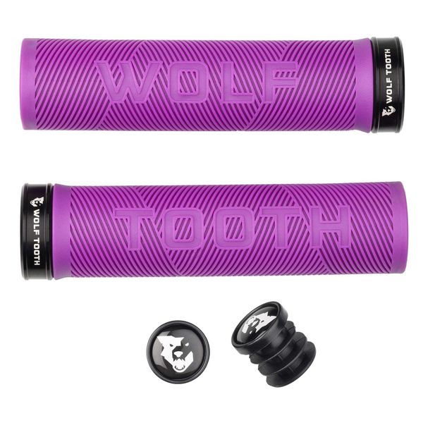 Wolf Tooth Echo Lock-On Grips Purple/Black / One Size click to zoom image