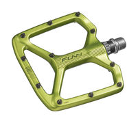 Funn Python 2 Alloy Flat Pedals Long Pins Green click to zoom image
