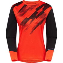 Madison Flux Women's Long Sleeve Trail Jersey, magma red / black