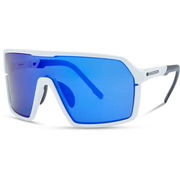 Madison Crypto Sunglasses - 3 pack - gloss white / blue mirror / amber & clear lens 