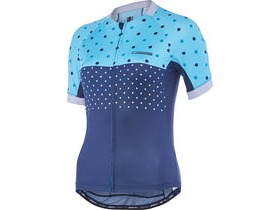 Madison Sportive Apex women's short sleeve jersey, blue curaco/ink navy hex dots