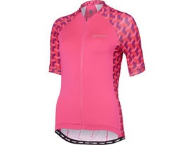 Madison Sportive women's short sleeve jersey, pink glo geo camo