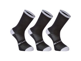 Madison Freewheel coolmax mid sock triple pack, black