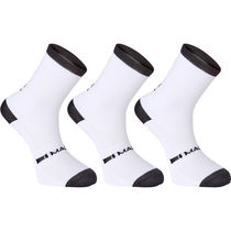 Madison Freewheel coolmax mid sock triple pack, white