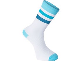 Madison RoadRace Premio extra long sock, hoops white/blue curaco