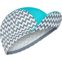 Madison Sportive poly cotton cap, ziggy cloud grey / blue curaco one size
