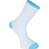 Madison RoadRace Premio extra long sock, fade stripes white / blue curaco