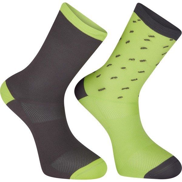Madison Sportive long sock twin pack, rain drops phantom / lime punch click to zoom image
