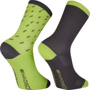 Madison Sportive long sock twin pack, rain drops phantom / lime punch click to zoom image