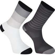 Madison Sportive long sock twin pack, stripes phantom / white