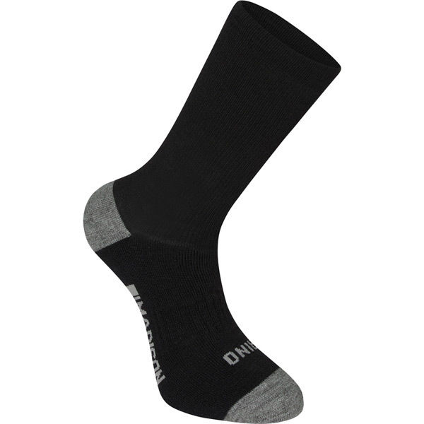 Madison Isoler Merino deep winter sock, black click to zoom image
