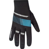 Madison Element men's softshell gloves, black / blue curaco