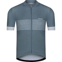 Madison Sportive men's short sleeve jersey, stripe shale blue