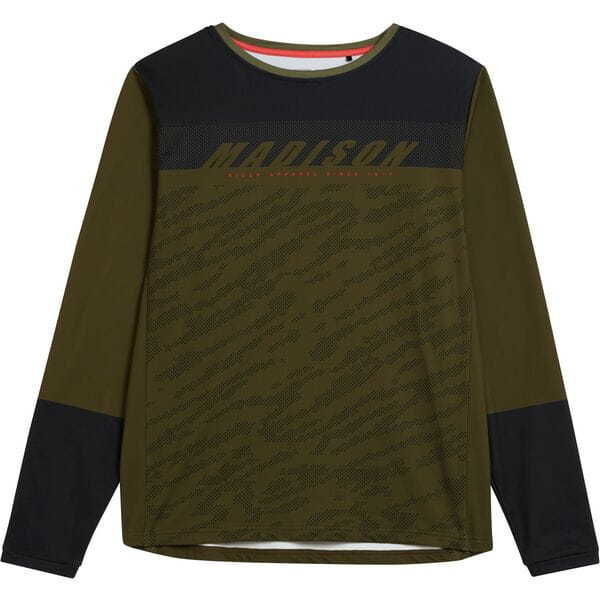 Madison Zenith men's long sleeve thermal jersey - dark olive click to zoom image