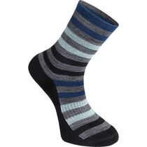 Madison Isoler Merino 3-season sock - grey / blue fade
